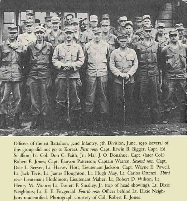 1st Battalion, 32nd Infantry Regiment, Officers