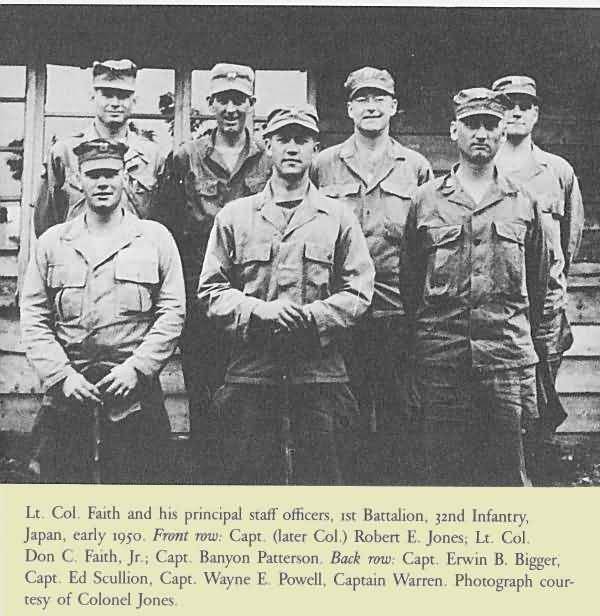 1st Battalion, 32nd Infantry Regiment, Principal Officers