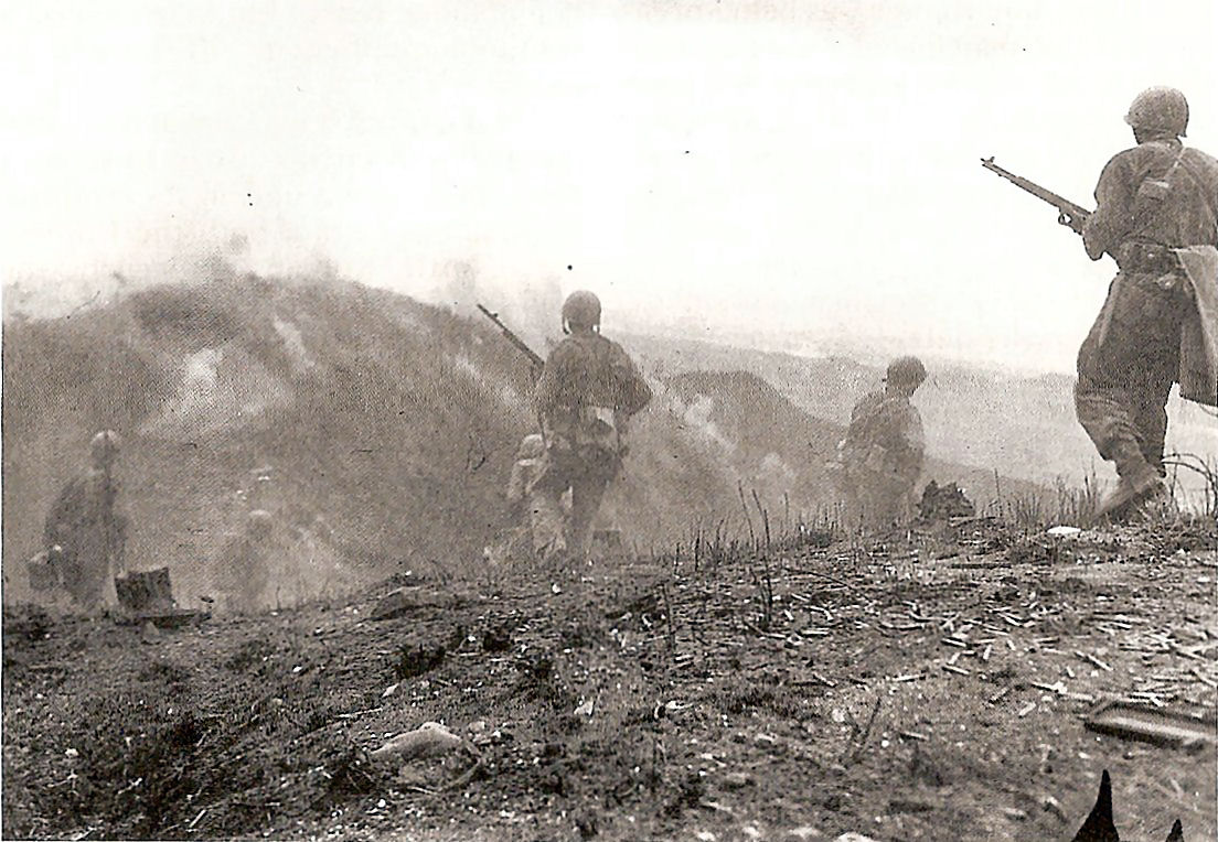  3d Infantry Division Troops in the Sobang Hills  (right click, view image to see actual photo)