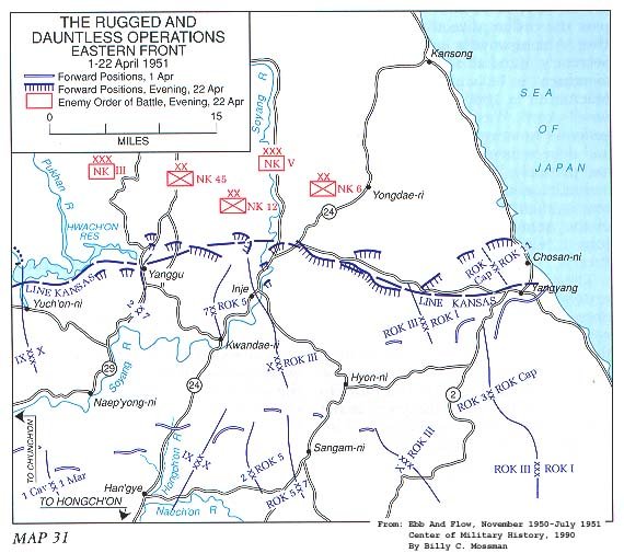   Map 31. Hwach'on Dam, 9-11 April 19511 
