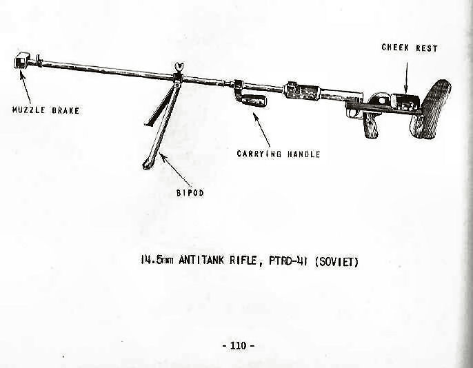  14.5mm Antitank Rifle, PTRD-41 (Soviet) 