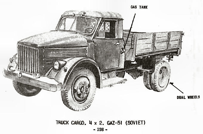  Truck cargo, 4 x 2, GAZ-51 (Soviet) 