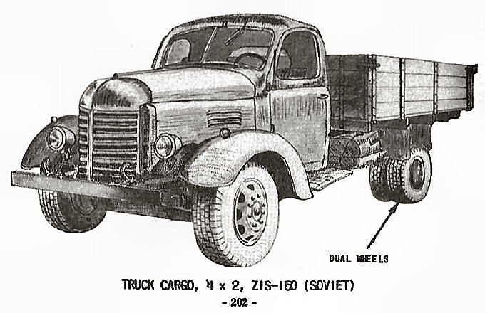  Truck Cargo, 4 x 2, ZIS-150 (Soviet) 