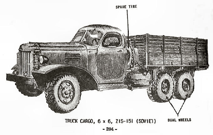  Truck Cargo, 6 x 6, ZIS-151 (Soviet) 