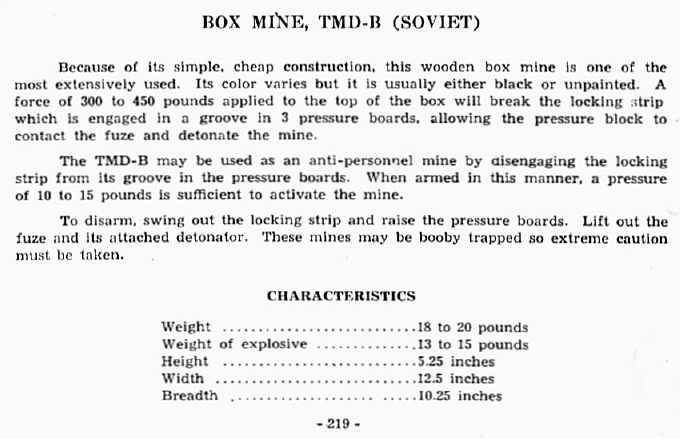  Box Mine, TMD-B (Soviet) 