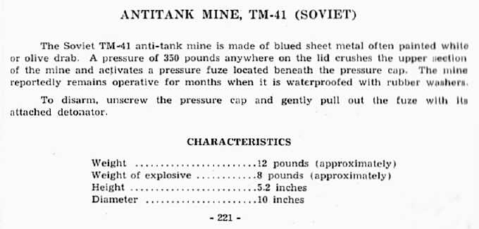  Antitank Mine, TM-41 (Soviet) 