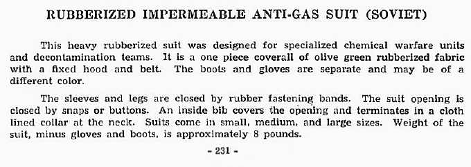  Rubberized Impermeable Anti-Gas Suit (Soviet) 
