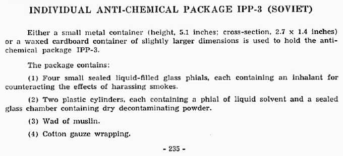  Individual Anti-Chemical Package IPP-3 (Soviet) 