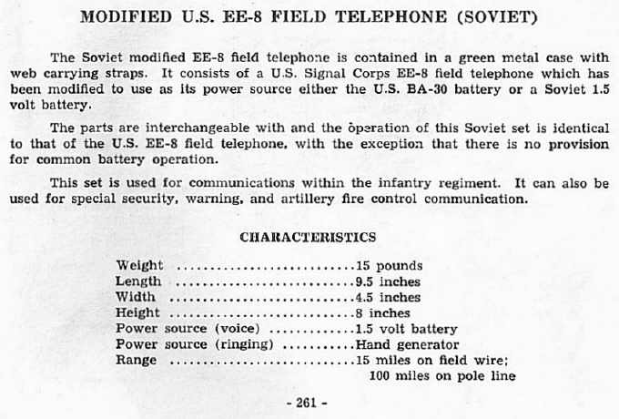  Modified U.S. EE-8 Field Telephone (Soviet)  