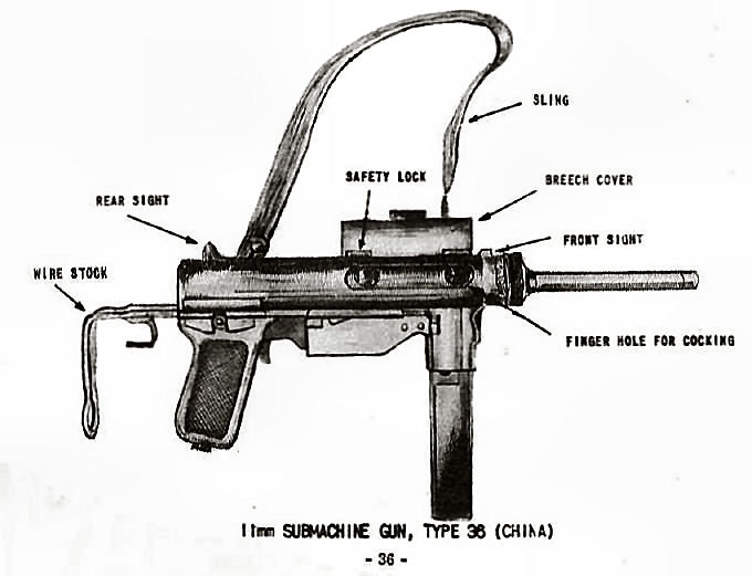 11mm Submachine Gun, Type 36 (China) 