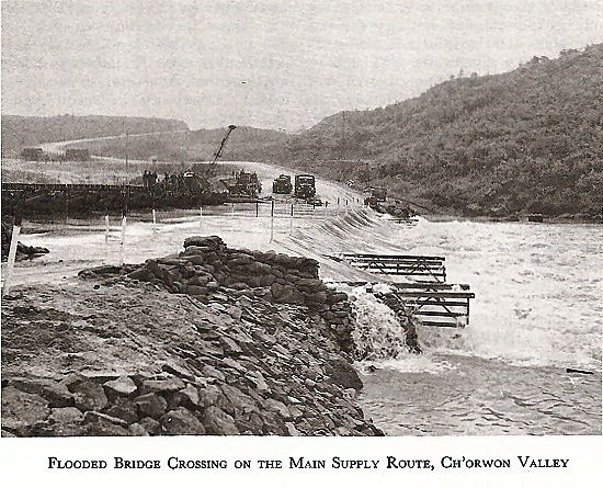 Flooded Bridge Crossing on Main Supply Route 
