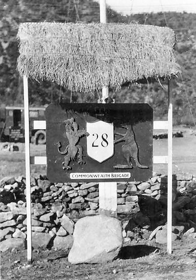 Front Gate 28th British Commonwealth Brigade Headquarters; Korea, 1953.