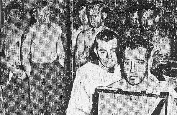X-ray exams for men enlisting in 'K' Force, 1950