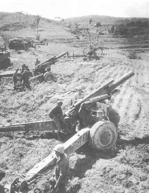 155mm Howitzers in Battery