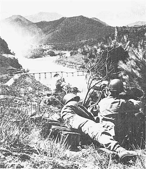 MG position overlooking the Kum river