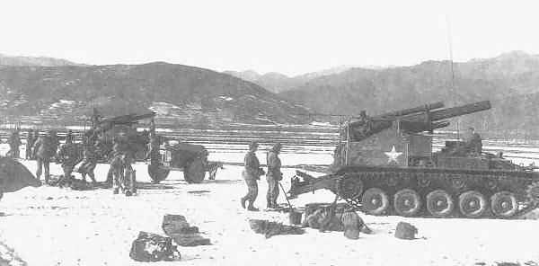 3rd Div arty support for Marine withdrawal from Chosin