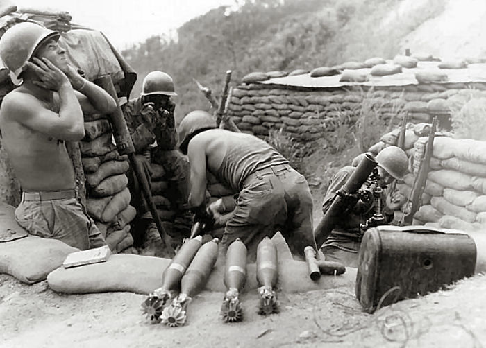 81-mm Mortar Platoon in action