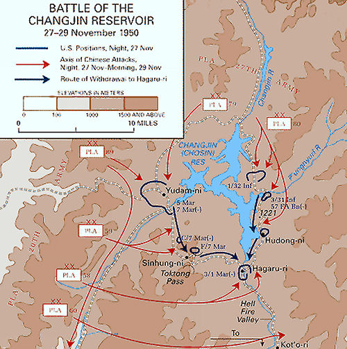 Chosin Reservoir Map