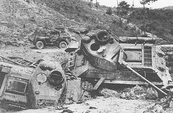 Bombed out T34