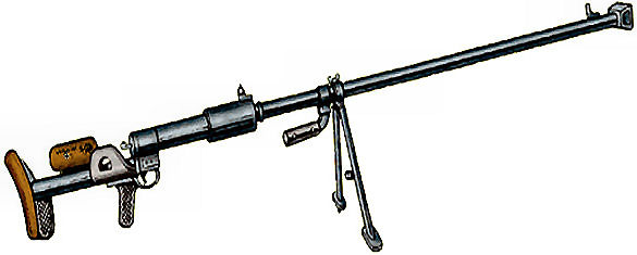 Russian 14.5 mm antitank rifle PTRD-1941