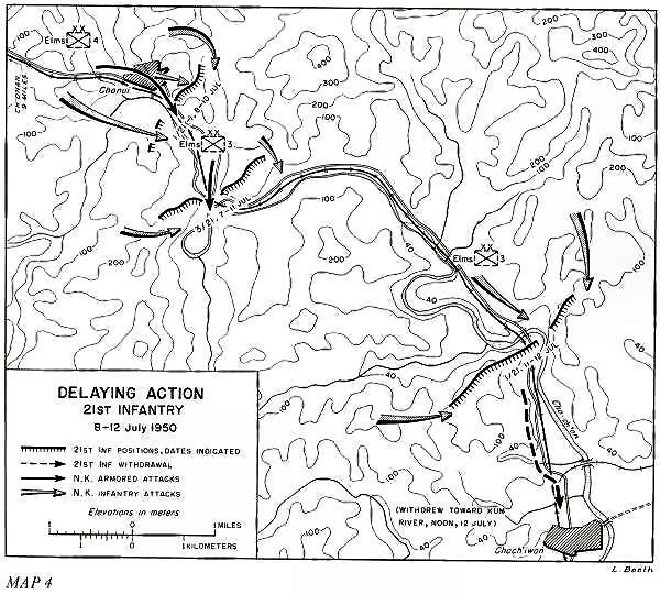 Map:  Delaying action