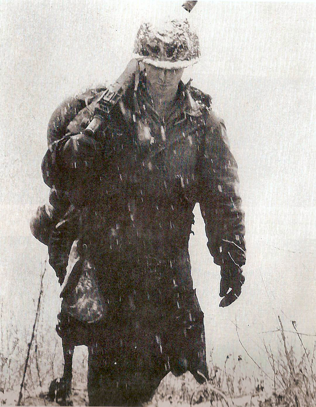 Soldier Enduring Winter Weather (right click, view image to see actual photo)