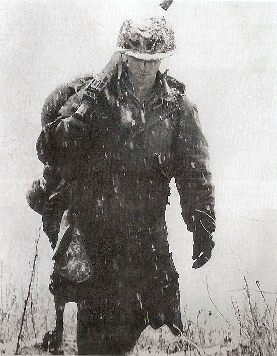 Soldier during winter weather