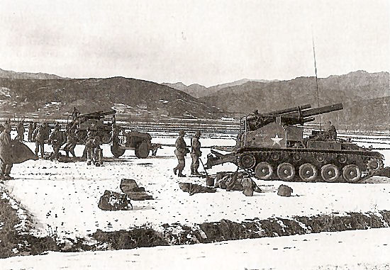 Task Force Dog Artillery in Chinhung-ni Firing Position