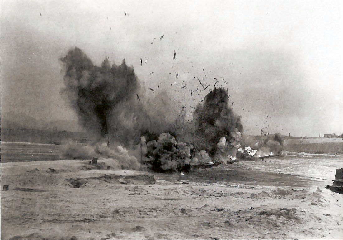  The Last Bridge Over the Han River at Seoul Is Demolished, January 4 1951  (right click, view image to see actual photo)