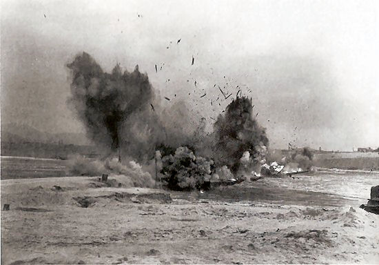 The Last Bridge Over the Han River at Seoul Is Demolished, January 4 1951