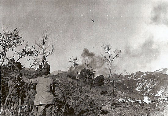 Close Air Support Given 7th Cavalry Near Inch'on, Jan 26 '51