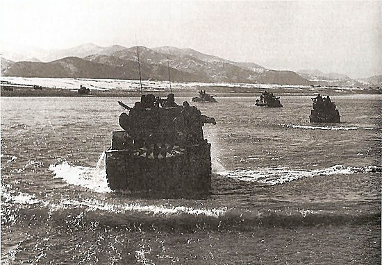 25th Infantry Division Tanks Cross the Han River