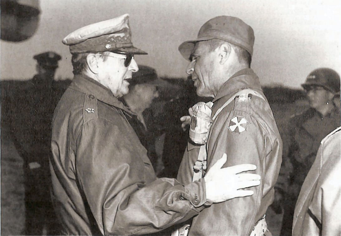  General MacArthur and General Ridgway meet on East Coast, April 3 '51  (right click, view image to see actual photo)