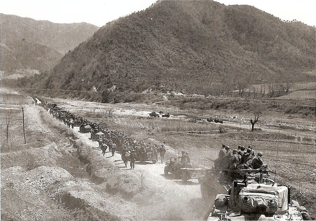  24th Infantry Division Forces Retreat to Line Kansas  (right click, view image to see actual photo)