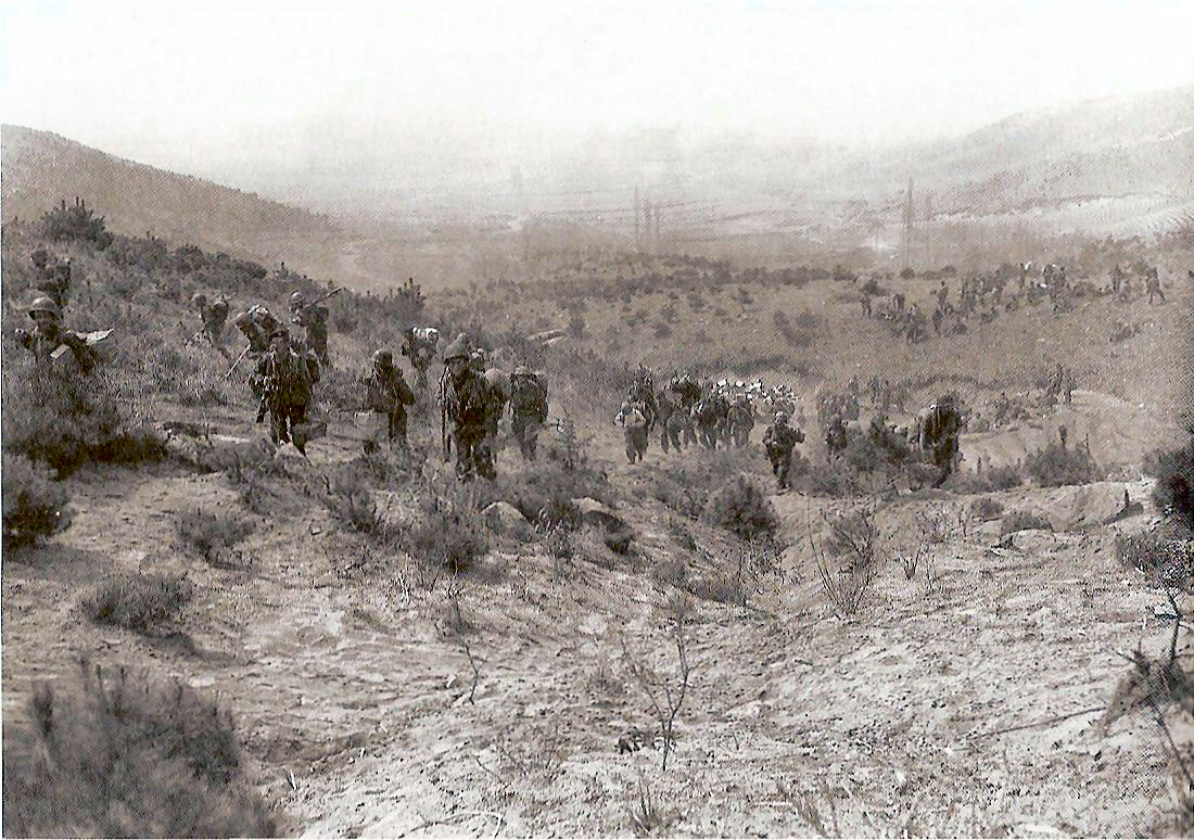   Belgian Troops Retreat From the Hill 194 Area   (right click, view image to see actual photo)