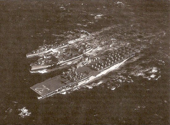 USS Leyte Being Refueled At Sea