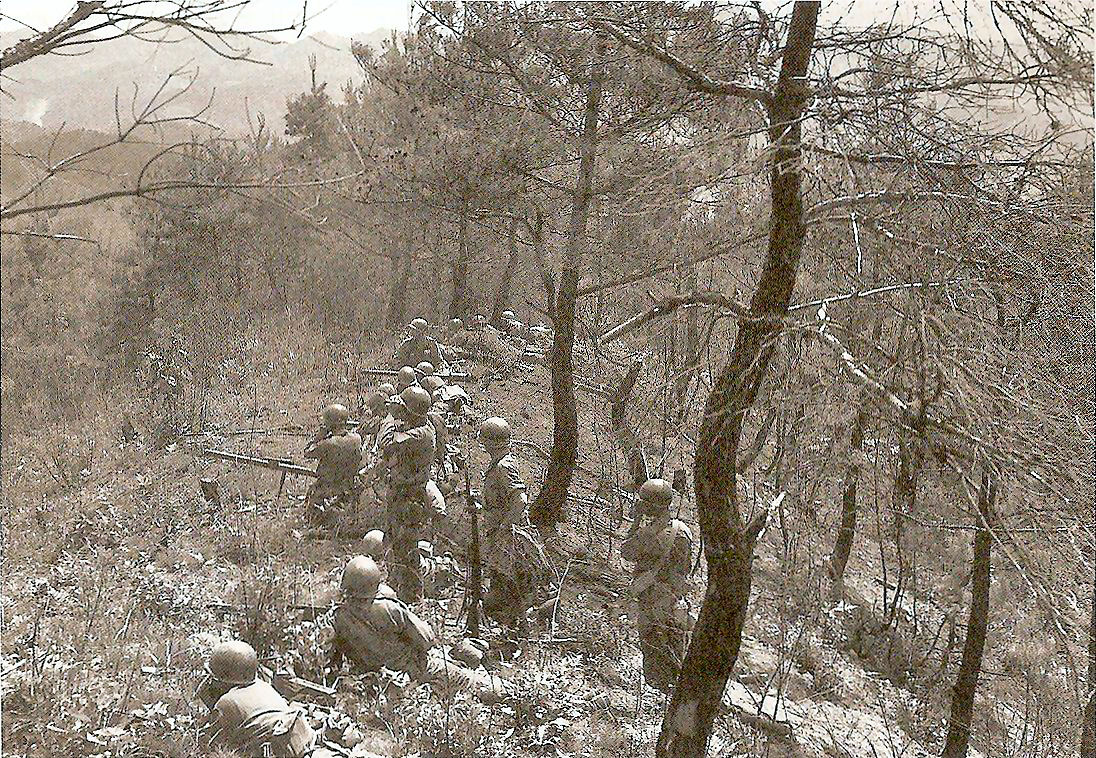   7th Infantry Division in the Ch'unch'on Area  (right click, view image to see actual photo)