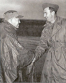 Maj Gen Frank W. Milburn with Secy of the Army Frank Pace, Jr.