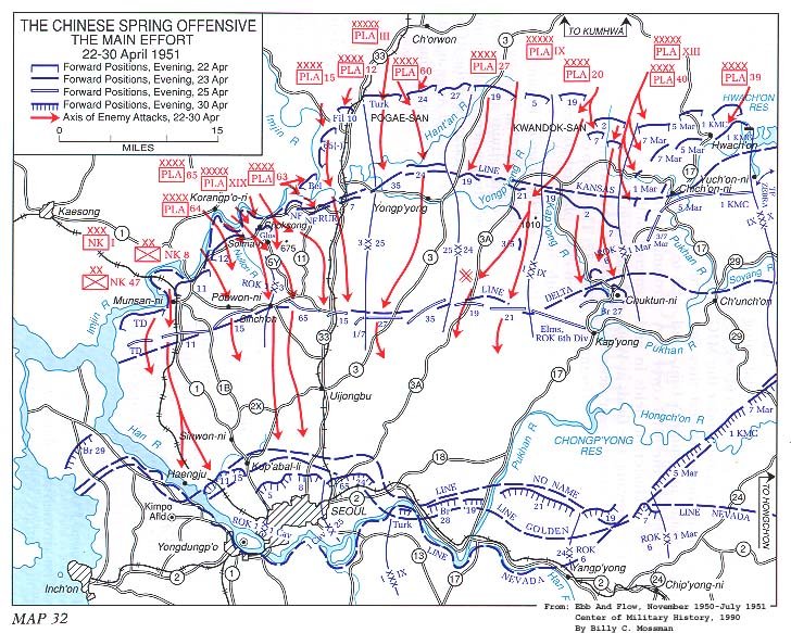   32. The Chinese Spring Offensive, the Main Effort, 22-30 April 1951 