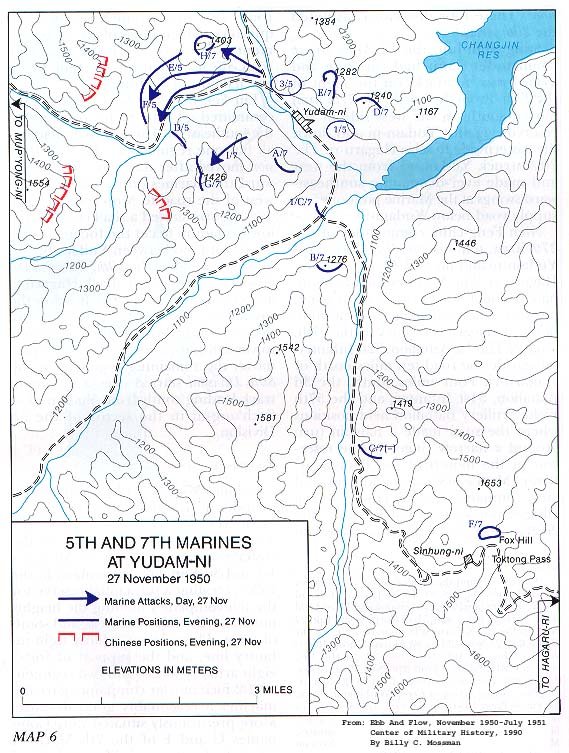 Map 6. 5th and 7th Marines at Yudam-ni, 27 November 1950