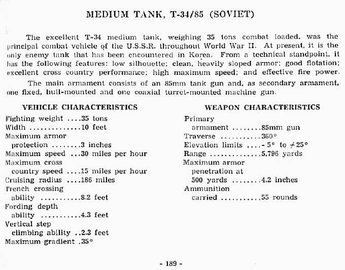  Medium Tank, T-34/85 (Soviet) 