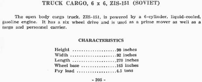  Truck Cargo, 6 x 6, ZIS-151 (Soviet) 