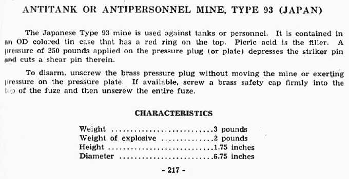  Antitank or Antipersonnel Mine, Type 93 (Japan) 