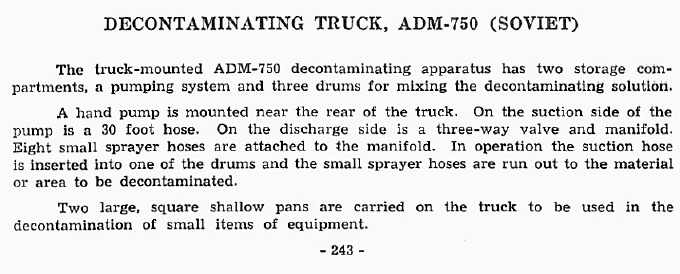  Decontaminating Truck, ADM-750 (Soviet) 