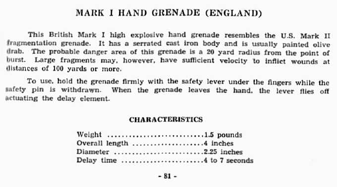 Mark I Hand Grenade (England)