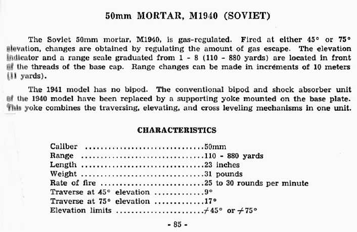 80mm Mortar, M I940 (Soviet)