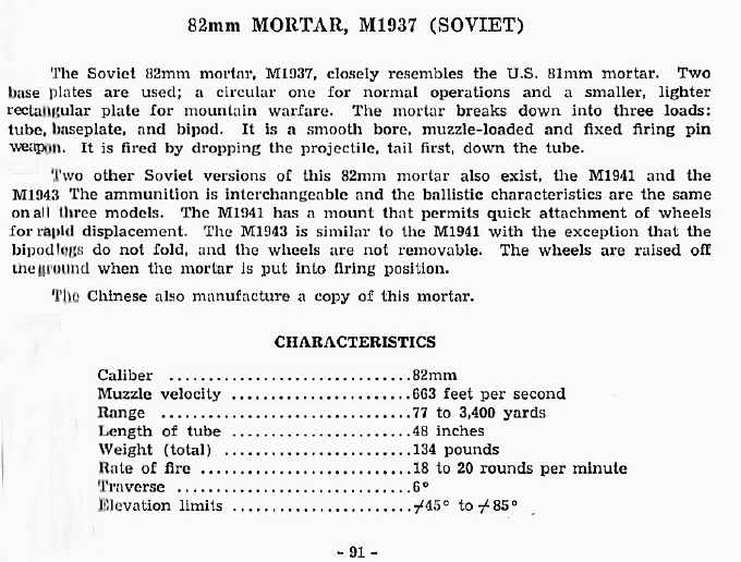 82mm Mortar, M1937 (Soviet)