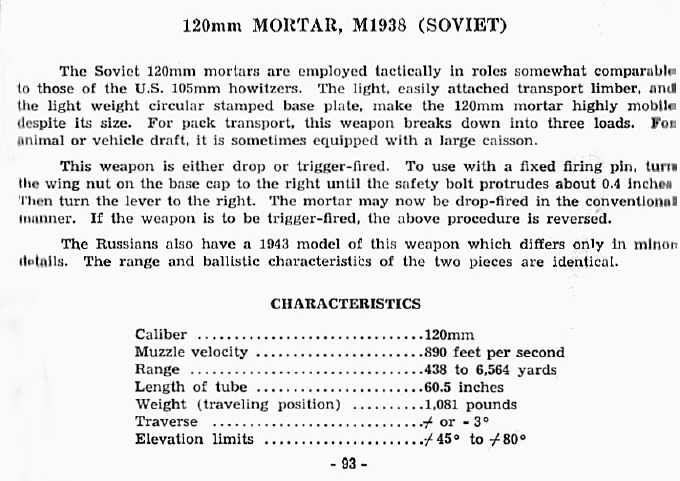  120mm Mortar, M1938 (Soviet) 