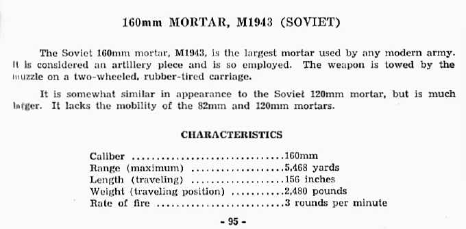  160mm Mortar. M1943 (Soviet) 