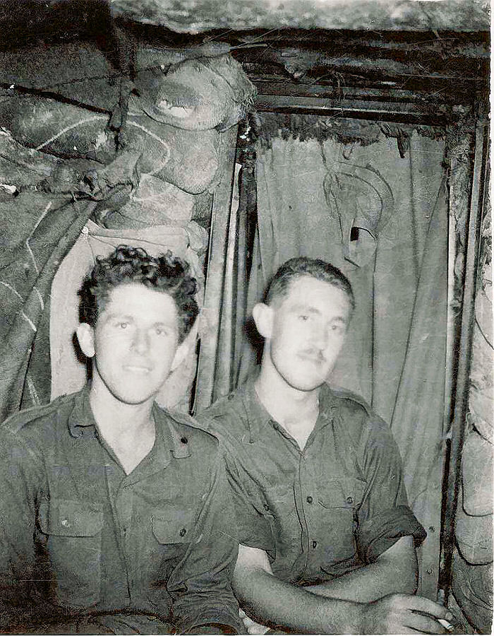 Eddy Wright, Ron Cashman inside our 'Foxhole'